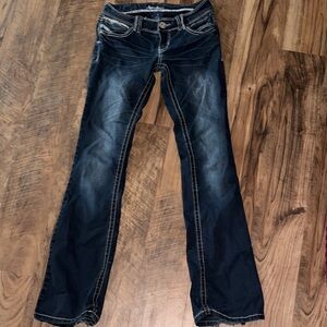 Amethyst Jeans Dark Blue Flare Denim